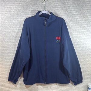 USA Olympic Navy Blue Fleece Jacket